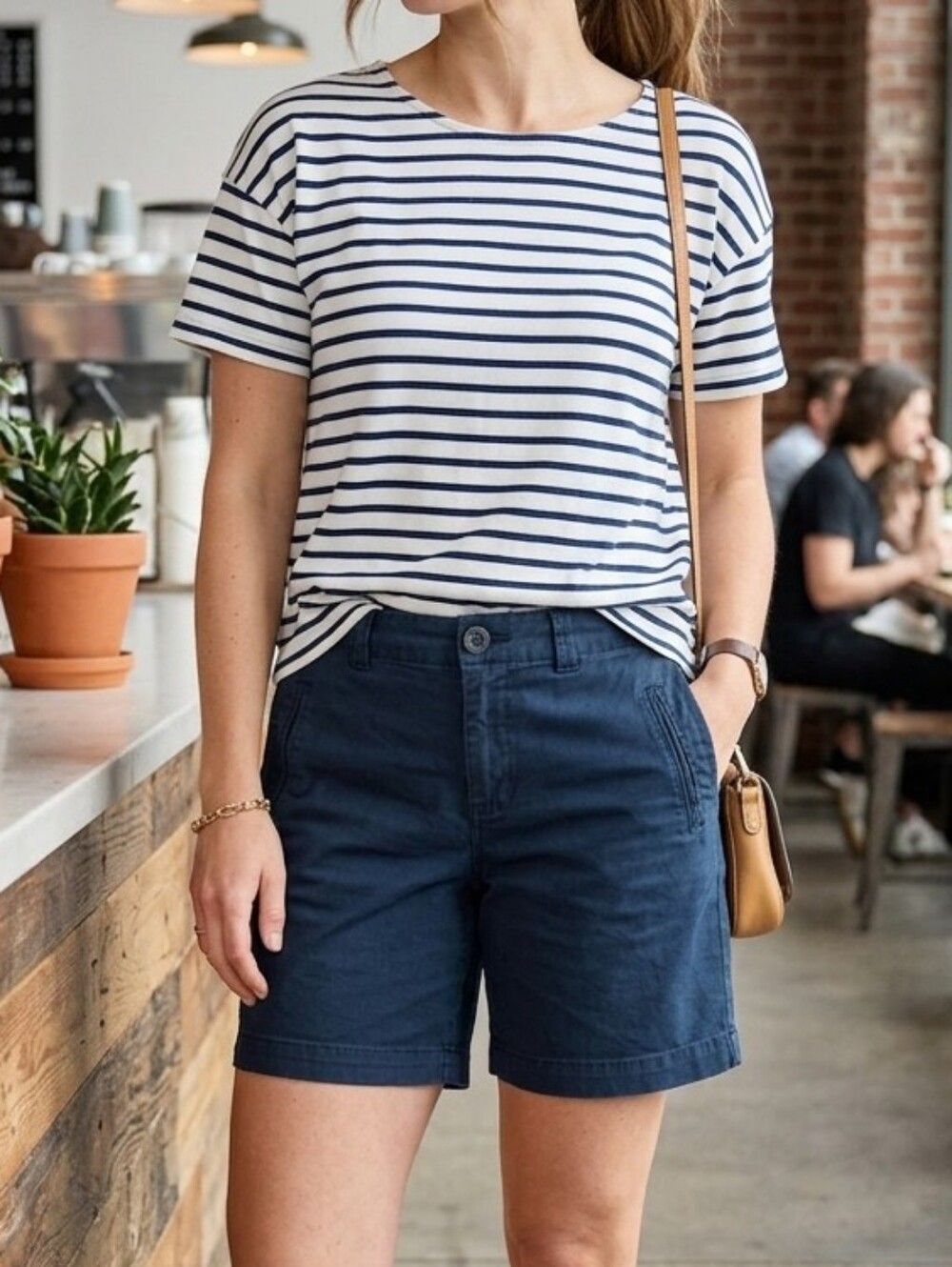 Dockers 5.5" Stretch Chino Shorts in Moody Navy Blue Size 8